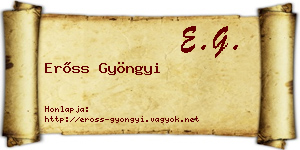Erőss Gyöngyi névjegykártya