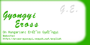 gyongyi eross business card